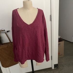 James Perse Pink Long Sleeve Top